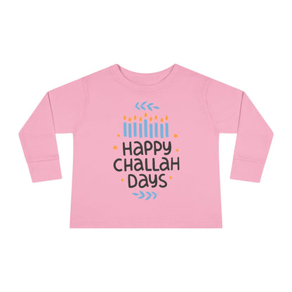 Happy Challah Days Toddler Long Sleeve Tee