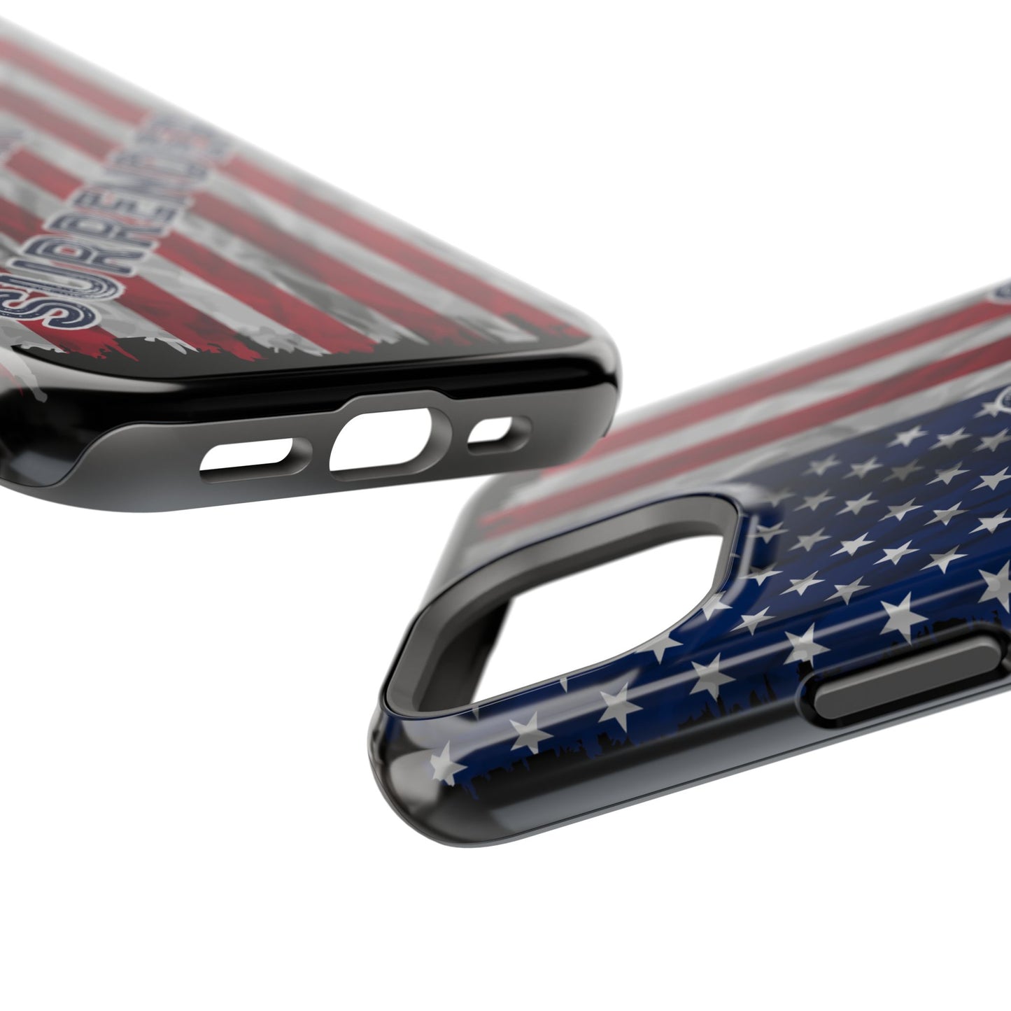 Never Surrender American Flag MagSafe® Compatible Tough Case for iPhone