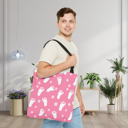 Baby Steps in Pink Canvas Tote Bag