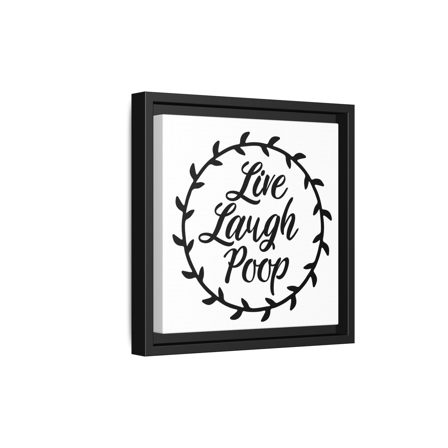Live Laugh Poop Canvas Bathroom Art