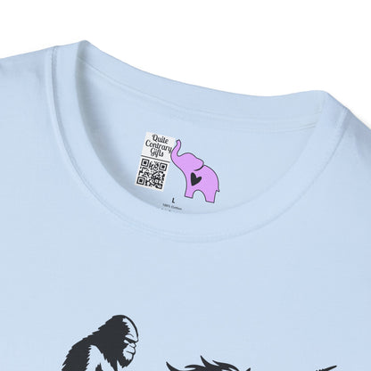Bigfoot Rides A Unicorn Adult T-shirt