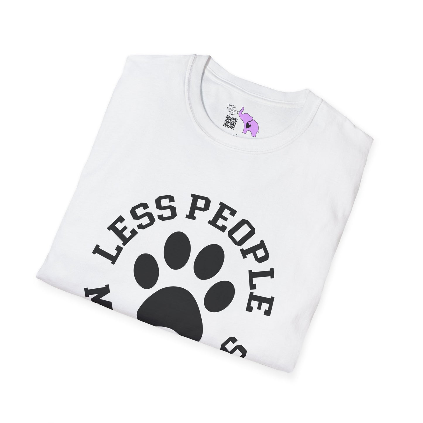 Less People More Dogs Adult T-shirt