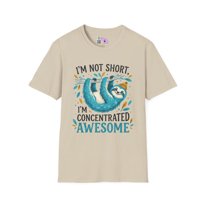 ""I'm Not Short I'm Concentrated Awesome (Sloth on Branch) Adult T-shirt