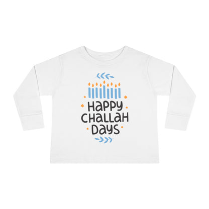 Happy Challah Days Toddler Long Sleeve Tee