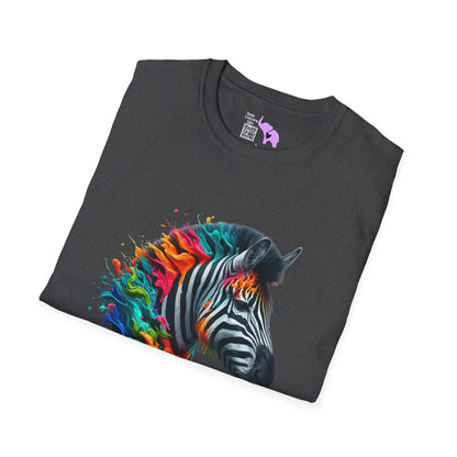 Colorful Zebra Adult T-shirt