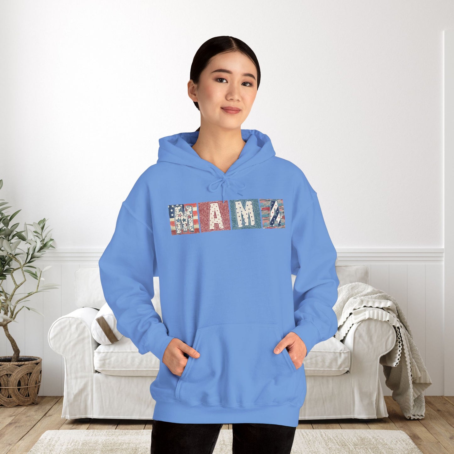 Mama (Patriotic) Heavy Blend™ Hooded Sweatshirt