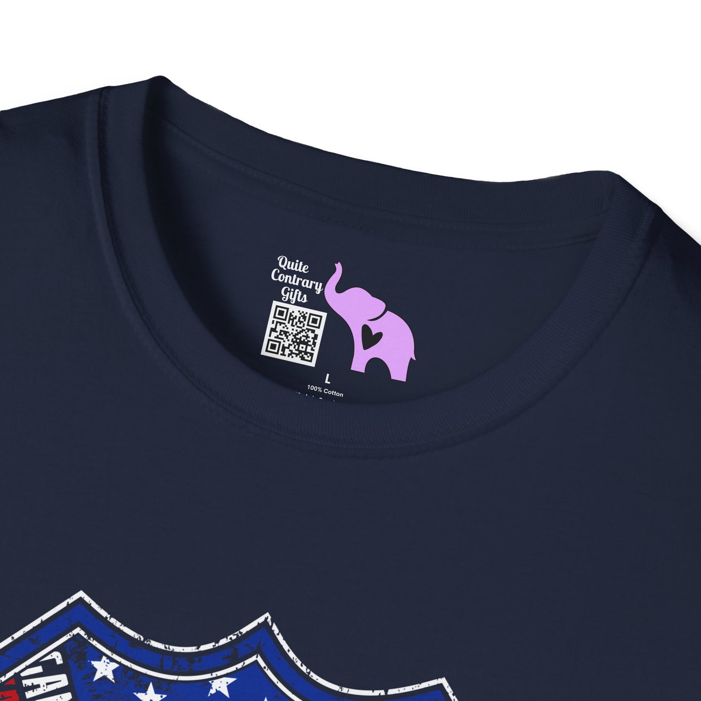 Badge-Shaped American Flag w/States Adult T-Shirt