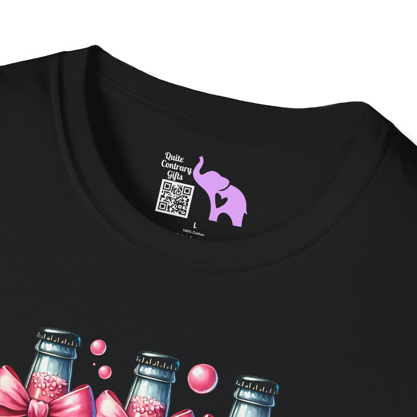 Pink Fizzy Drink w/Pumpkins Adult T-shirt