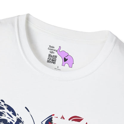 American Flag Butterfly Adult T-shirt