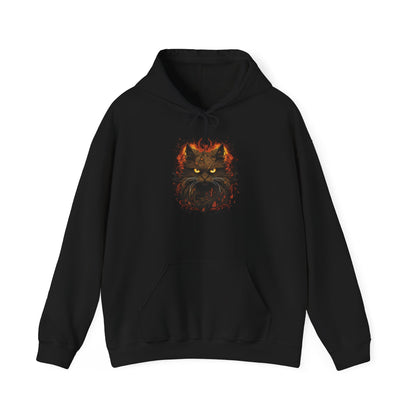 Creepy Black Cat Heavy Blend™ Hooded Sweatshirt