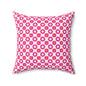 Rosy Star Garden Throw Pillow
