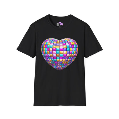 Heart in Blocks Adult T-shirt