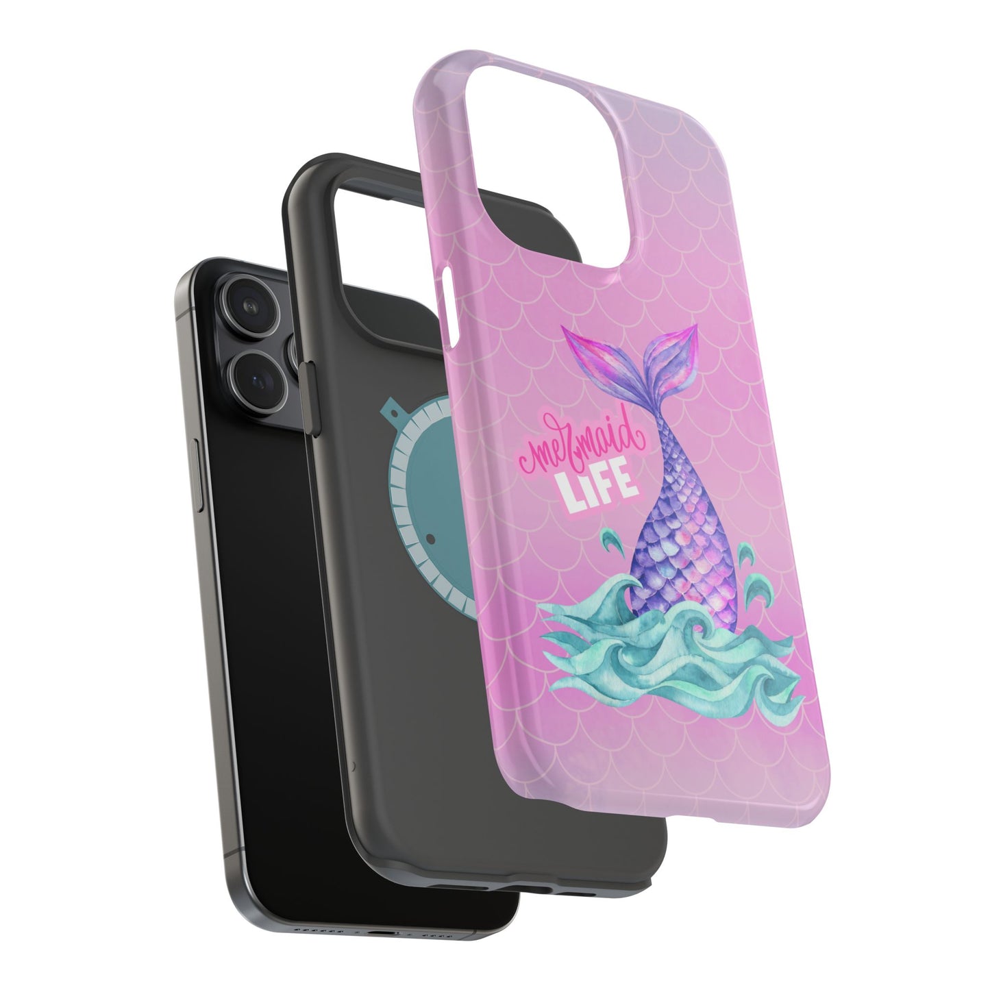 Pink Mermaid Life MagSafe® Compatible Tough Case for iPhone