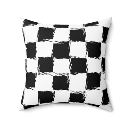 Distorted Check Throw Pillow