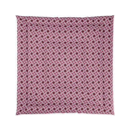 Crimson Pinwheels Basic Bedding Set