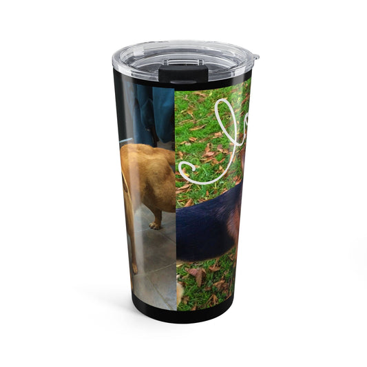 Personalized 2 Photo Portrait 20oz Stainless Steel Tumbler – Upload Your Own Pictures