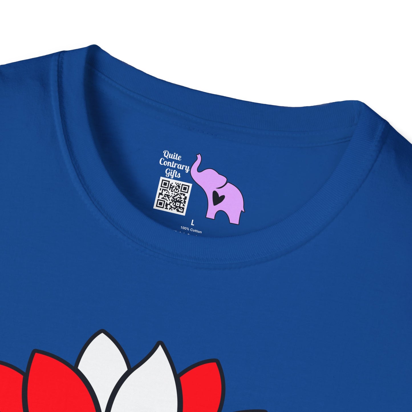 USA Red, White, and Blue Sunflower 2 Adult T-shirt