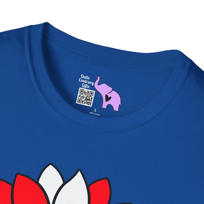 USA Red, White, and Blue Sunflower 2 Adult T-shirt