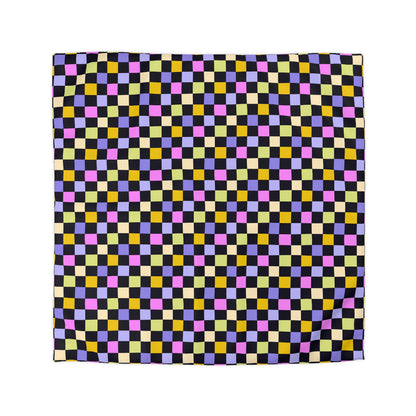 Joyful Checkerboard Microfiber Duvet Cover