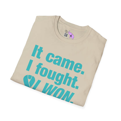 It Came I Fought I Won Cervical Cancer Survivor Adult T-shirt