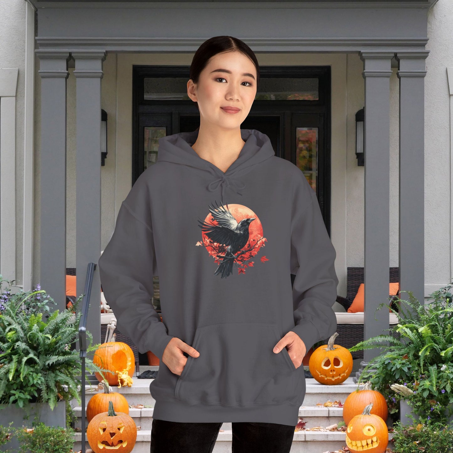 Halloween Crows 3 Heavy Blend™ Hooded Sweatshirt