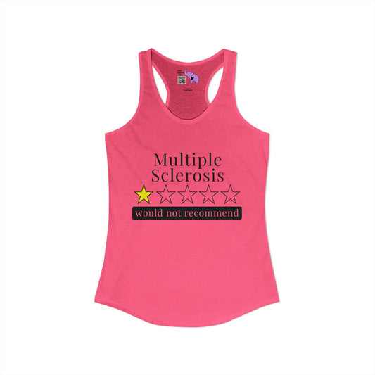 Multiple Sclerosis 1 Star Would Not Recommend Women's Ideal Racerback Tank