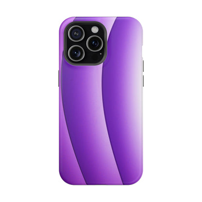 Purple Gradient Stripes MagSafe® Compatible Tough Case for iPhone