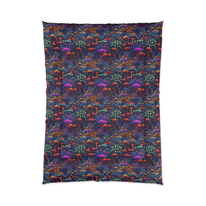 Trippy Mushrooms Comforter