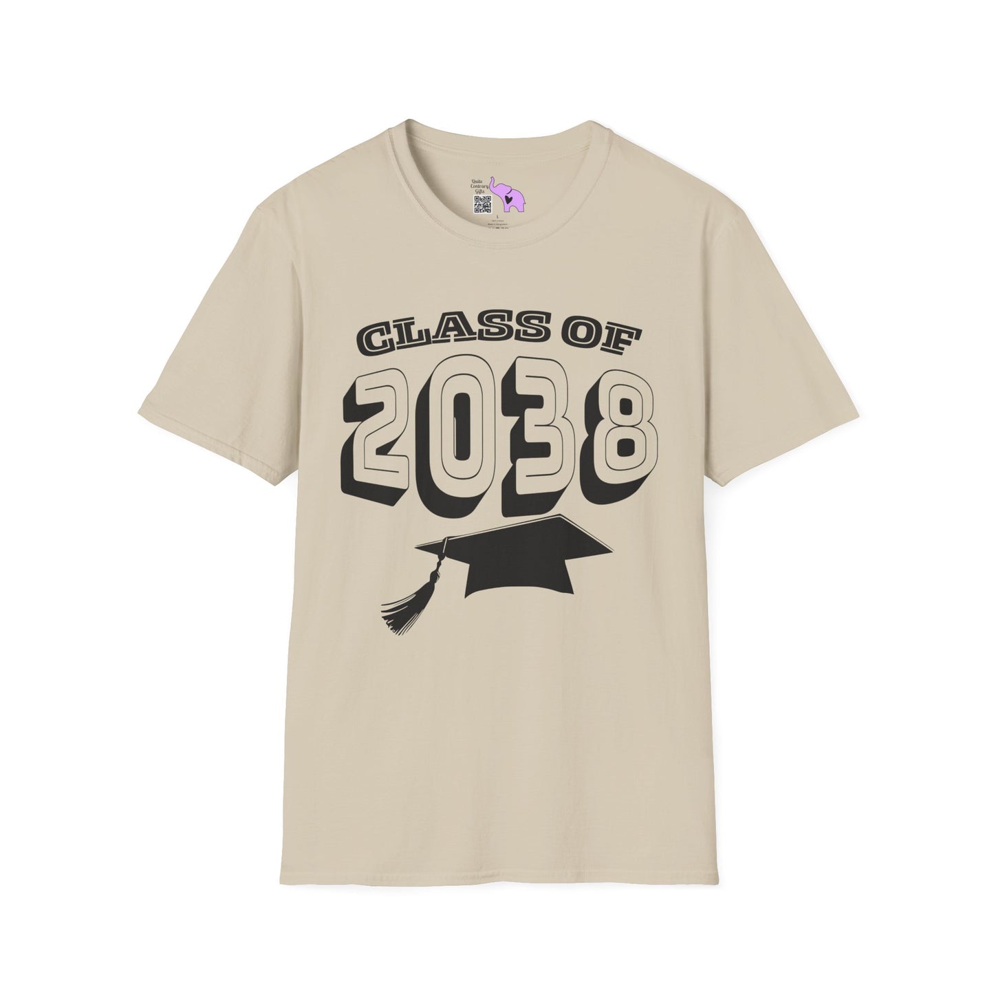 Class of 2038 Unisex Tshirt for 2025/26 Kindergarteners
