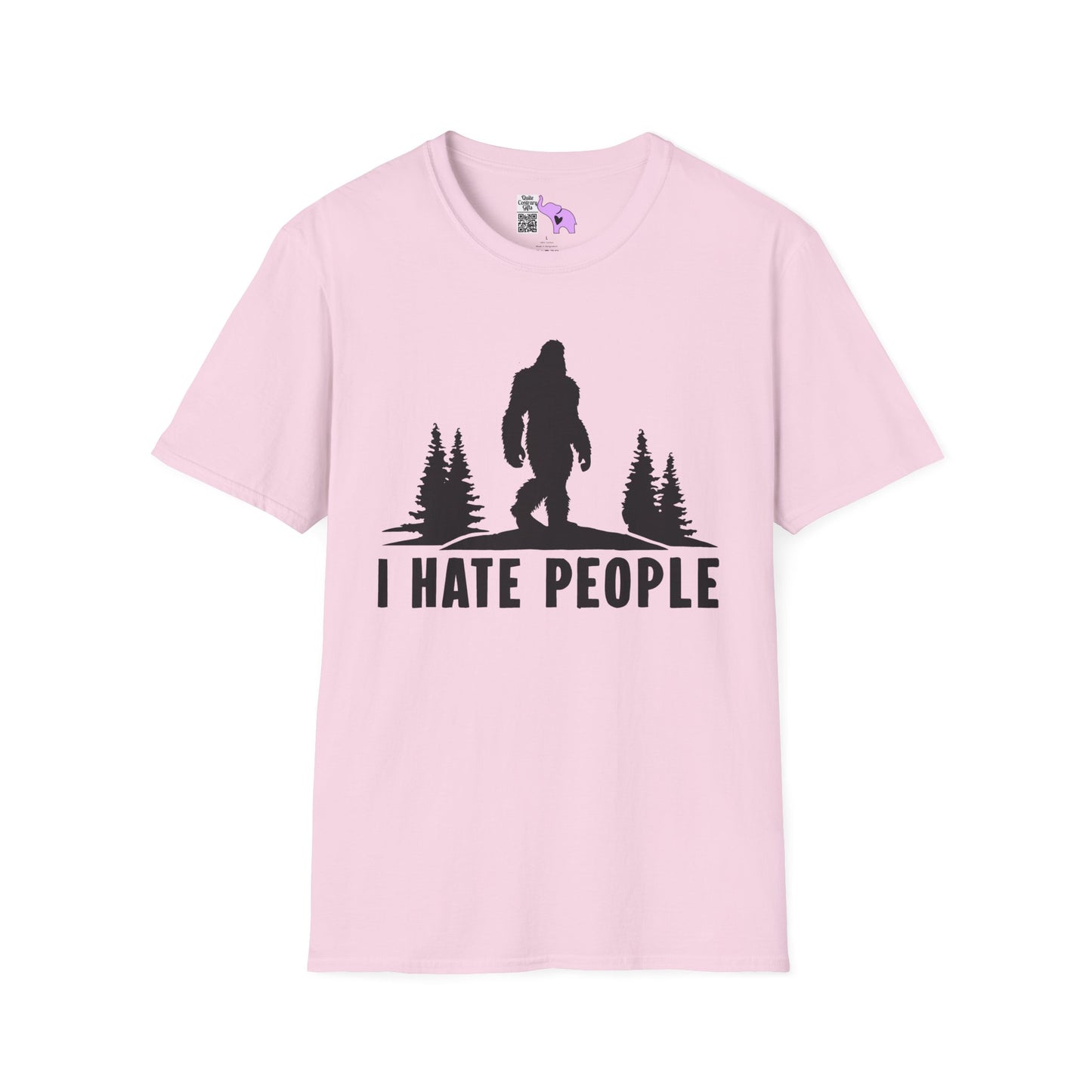 Bigfoot: I Hate People Adult T-shirt