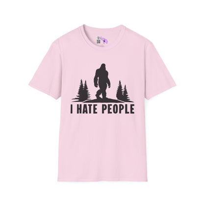 Bigfoot: I Hate People Adult T-shirt