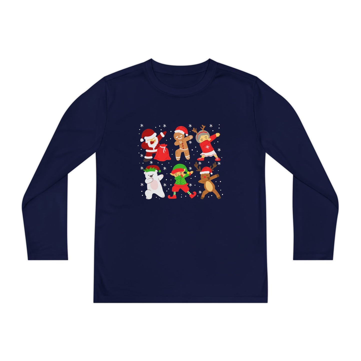 Dabbing Santa Crew Youth Long Sleeve Tee