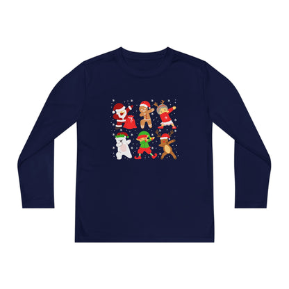 Dabbing Santa Crew Youth Long Sleeve Tee
