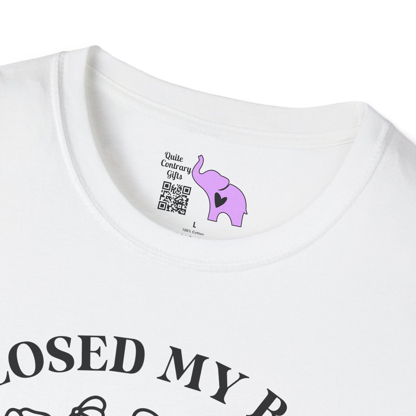 I Closed My Book To Be Here (Flowers, Open Book) Adult T-shirt