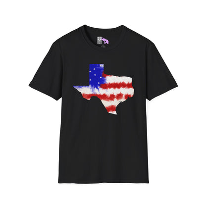 Texas American Tie Dye Flag Adult T-shirt