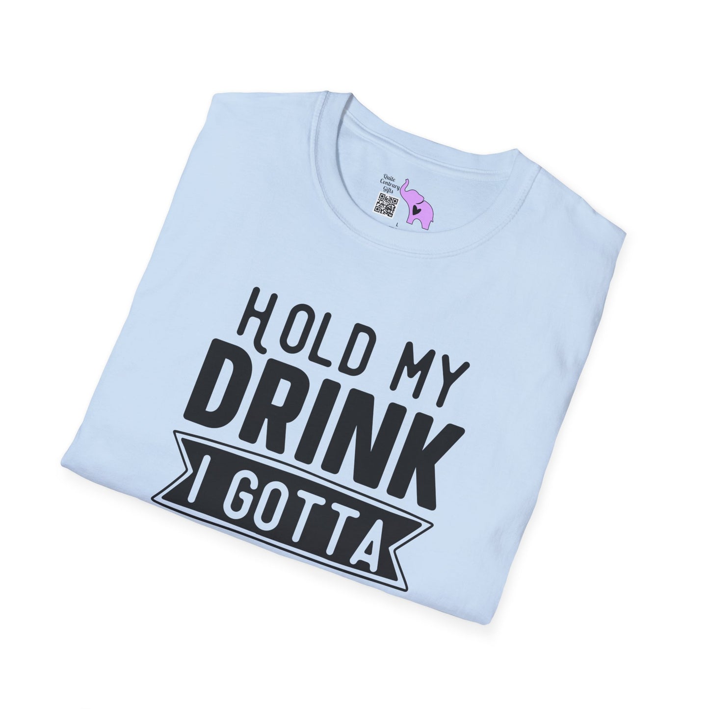 Hold My Drink I Gotta Pet This Dog Adult T-shirt