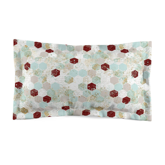 Love Letters & Honeycomb Microfiber Pillow Sham