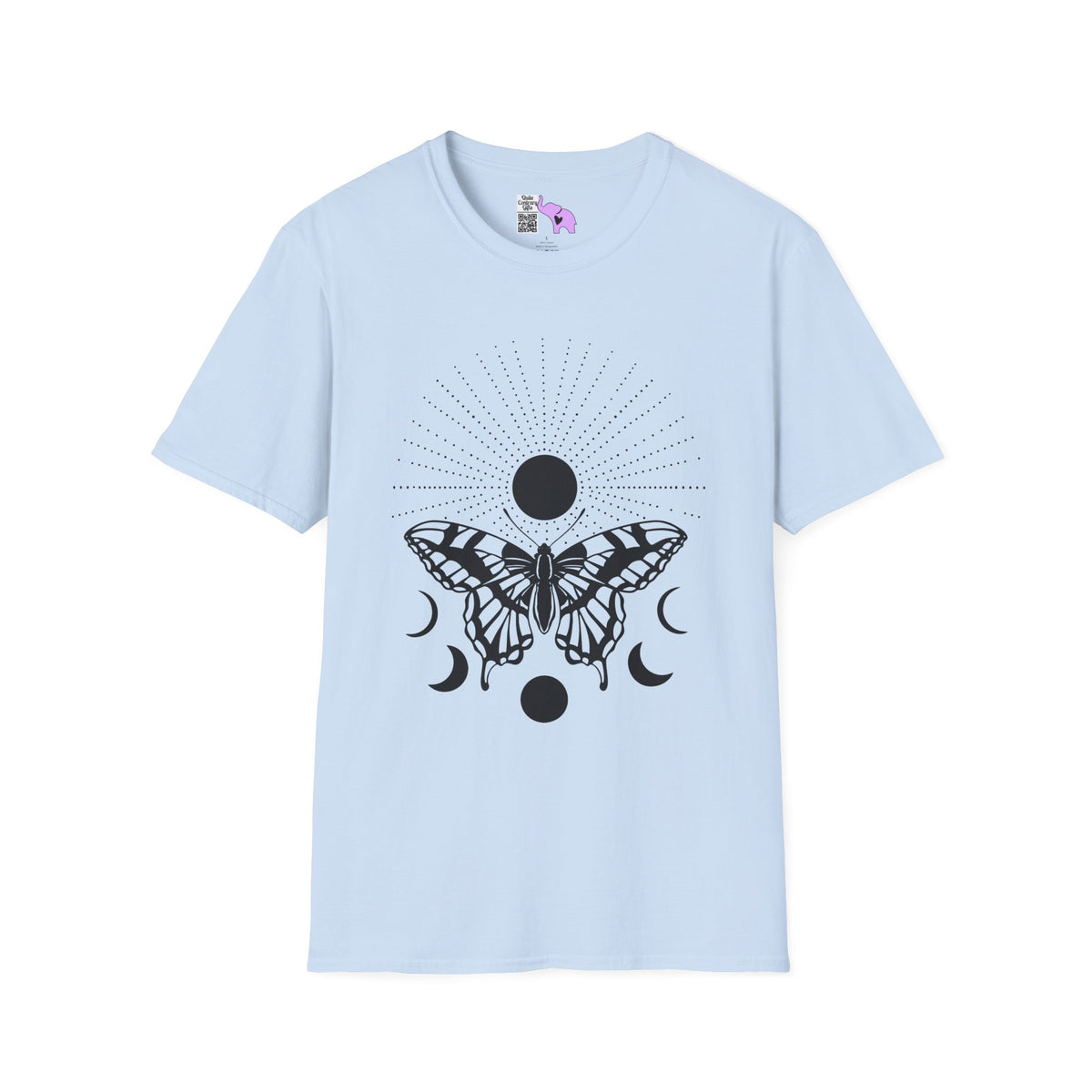 Butterfly w/Sun, Moon, & Stars Adult T-shirt