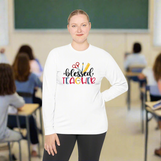 Blessed Teacher Adult Long Sleeve Tee