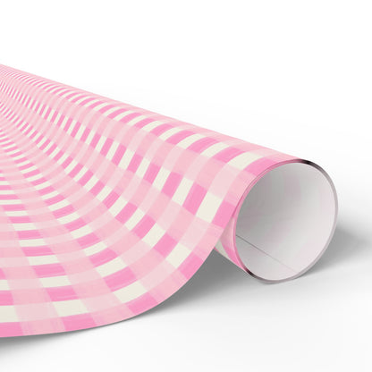 Dreamy Rose Gingham Wrapping Paper