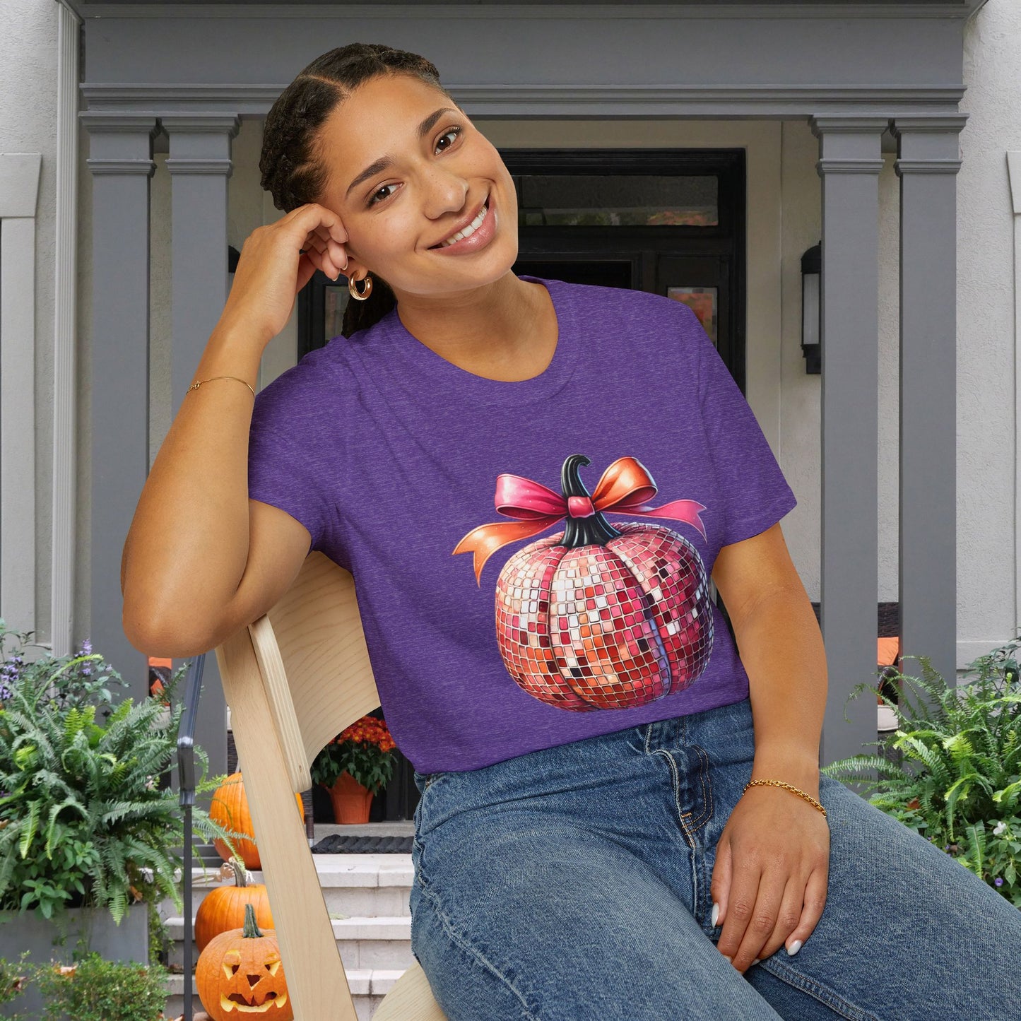 Disco Pumpkin Adult T-shirt