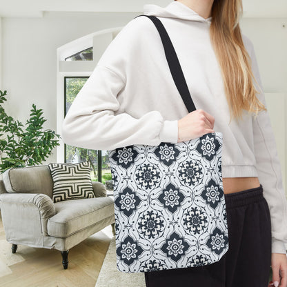 Lisbon Noir Canvas Tote Bag