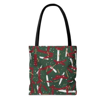Holiday Brushstrokes Canvas Tote Bag