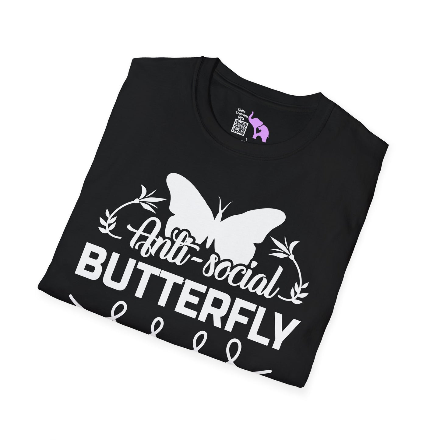 Anti-Social Butterfly Adult T-shirt