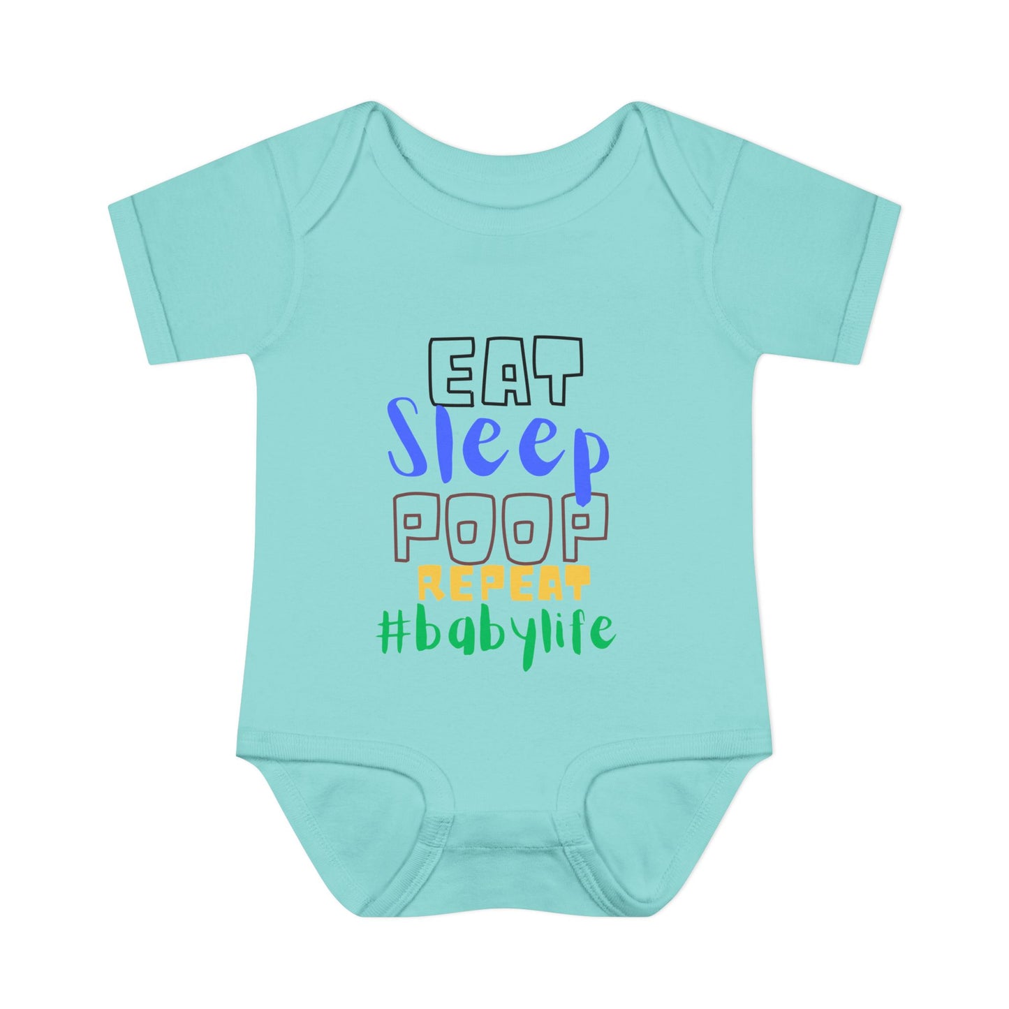 Eat Sleep Poop Repeat #babylife Infant Baby Rib Bodysuit