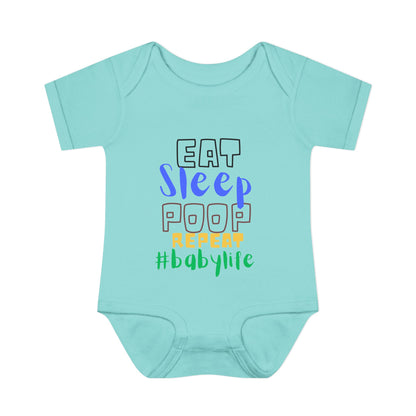 Eat Sleep Poop Repeat #babylife Infant Baby Rib Bodysuit
