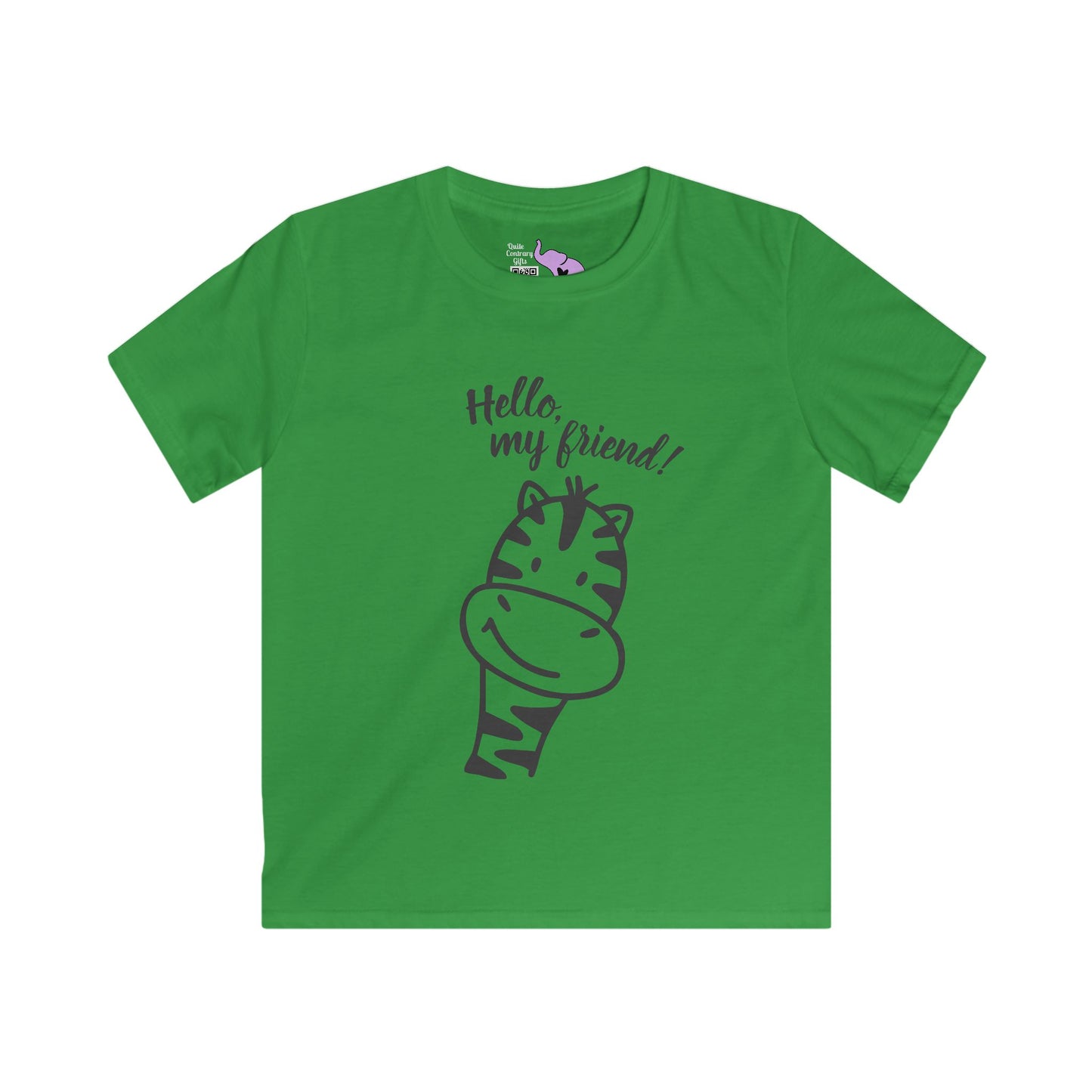 Hello My Friend (Giraffe) Kids Softstyle Tee