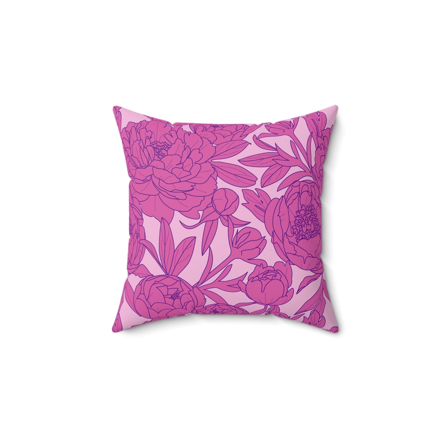Blush Peony Garden Throw Pillow