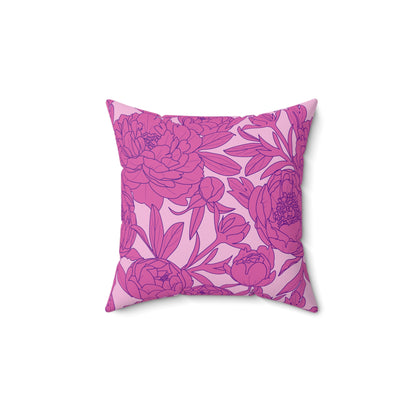 Blush Peony Garden Throw Pillow