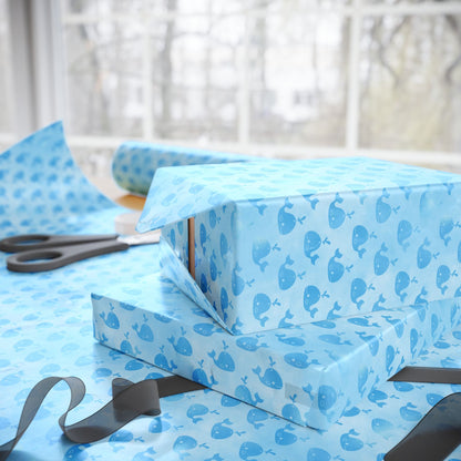 Whale Song Splash Wrapping Paper